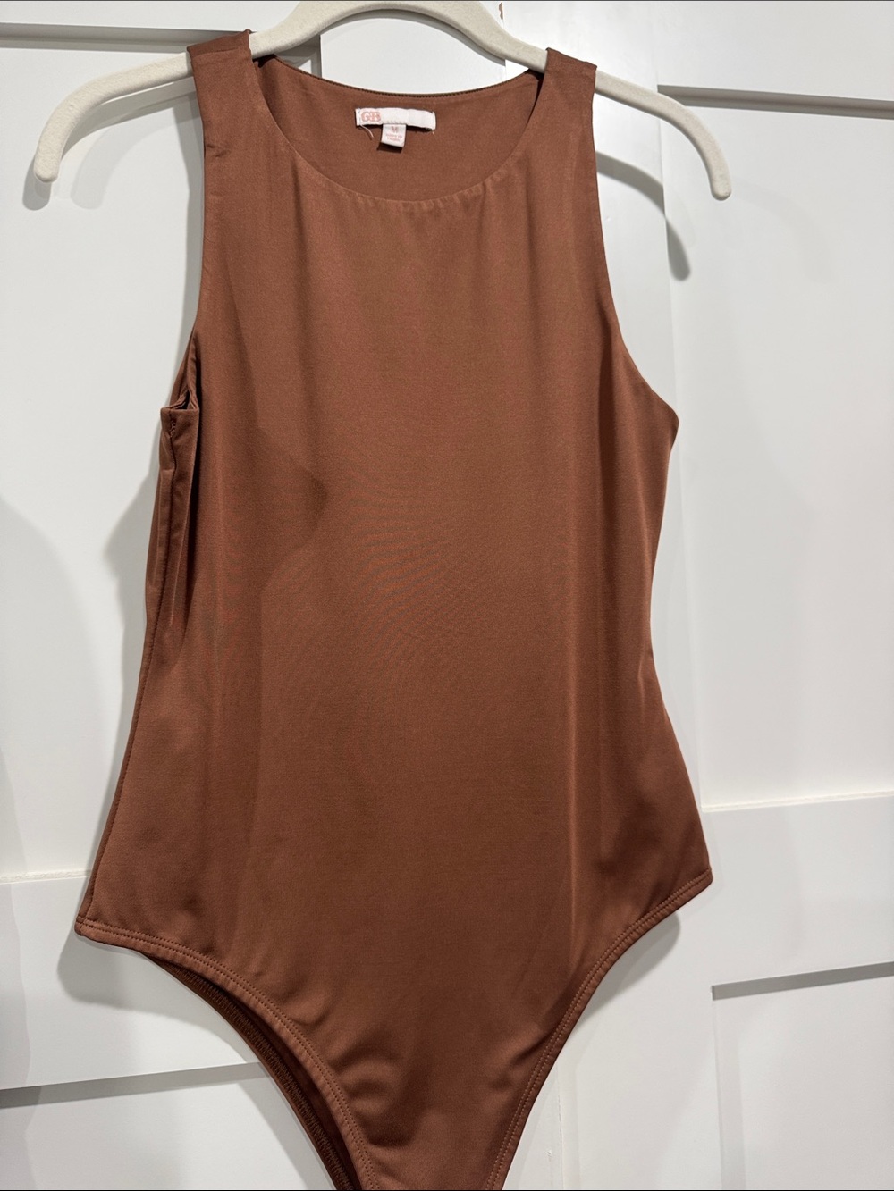 GB girls Brown Sleeveless Bodysuit Top
